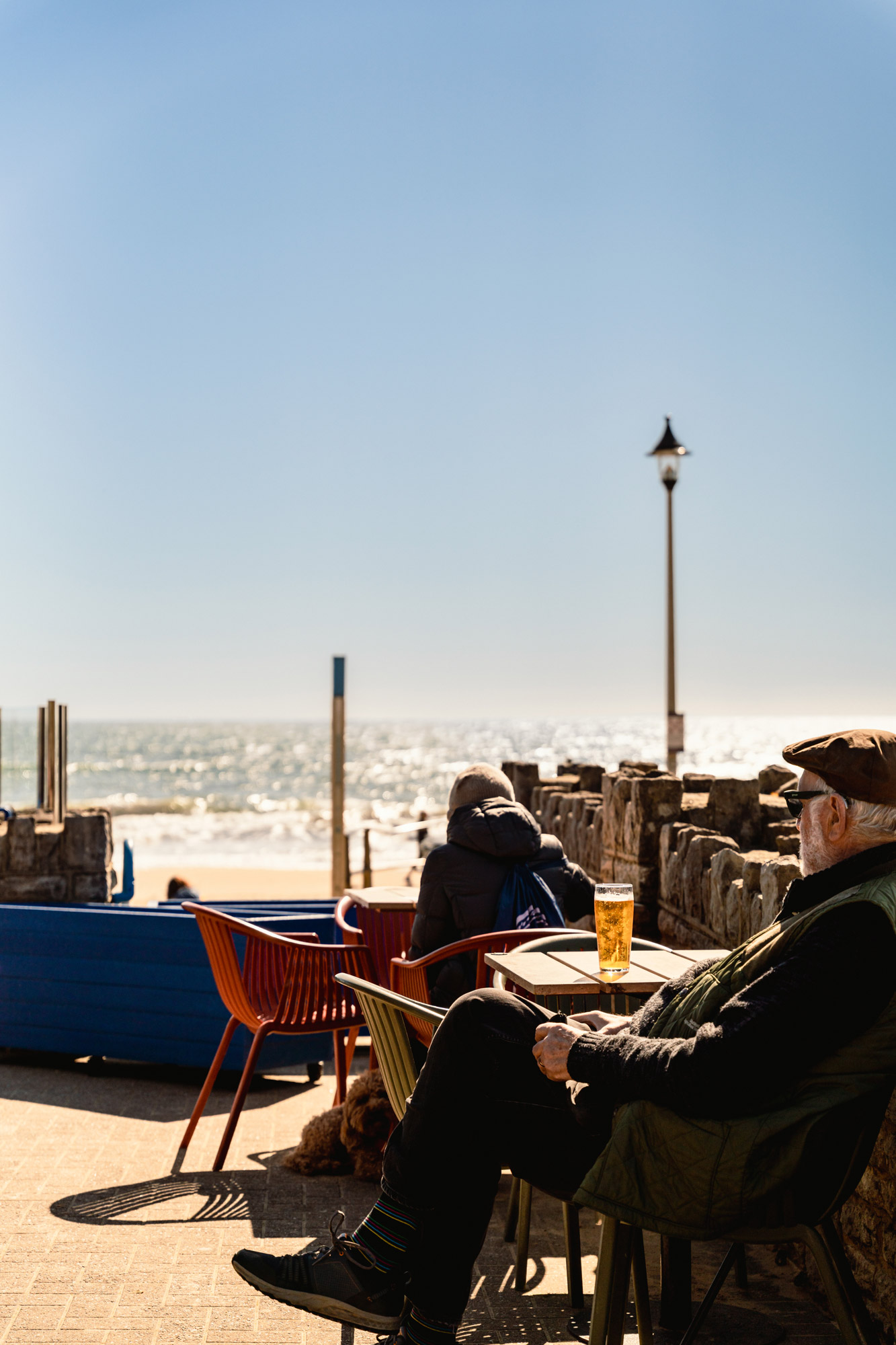 Alum Beach Hut — a pint at the bar